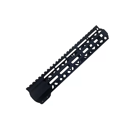MORIARTI AR-15 10" M-LOK Slim Profile Free Float Handguard / Diamond Cut - Full Length Picatinny Rail, Black