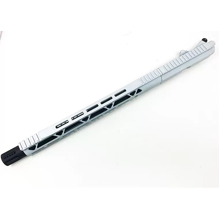 Moriarti AR-15 7.62x39 16 inch upper with multi-port shroud, clear white