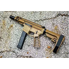 MA-10MM Moriarti Arms 4" 'Brindle' Semi-Auto Pistol | MLOK, SBA3 Brace, LRBHO, Blowback System | Cerakote Finish