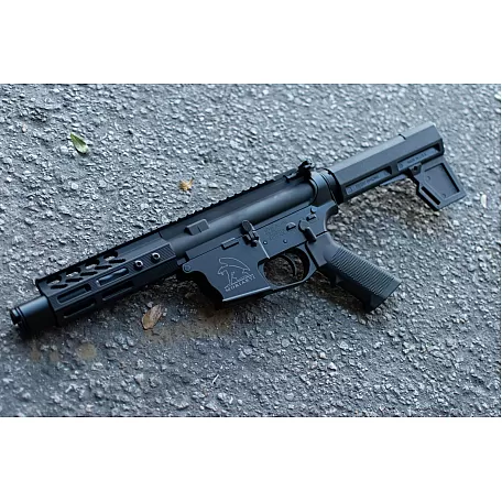 Moriarti AR-9 4.5" Pistol Upper Assembly with Flash Can, BCG, and Charging Handle - Non-LRBHO