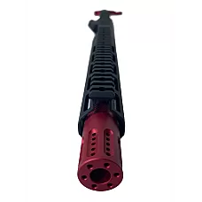 Moriarti AR-15 5.56/.223 10.5" M-LOK Upper Assembly – Red Shroud, Red Accents, Red Charging Handle