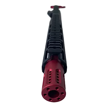 Moriarti AR-15 5.56/.223 10.5" M-LOK Upper Assembly – Red Shroud, Red Accents, Red Charging Handle
