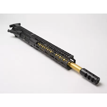 AR-15 5.56/.223 16" Carbine Upper Assembly / Gold Finish / Triport Muzzle Brake