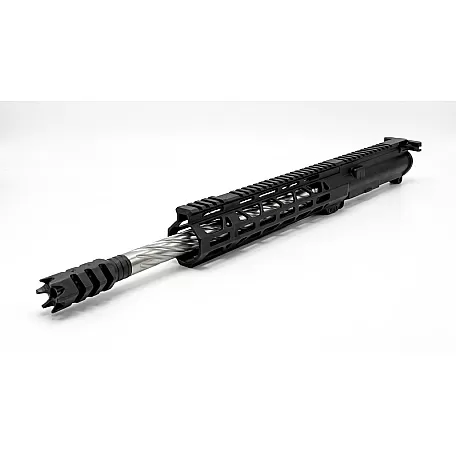 AR-15 300AAC Blackout 16" Stainless Steel Spiral "Black Shark" Upper Assembly / Left Hand / Slick