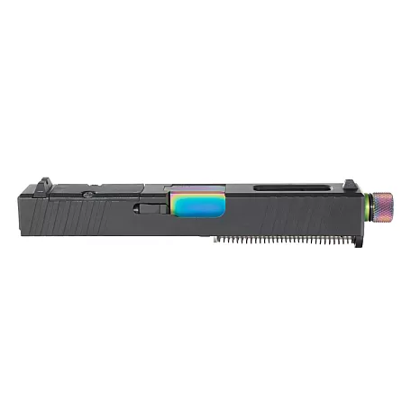 G19 9MM Complete Slide Kit – Glock 19 Gen 1-3 / RMR Cut / Threaded PVD Barrel / Black Slide– Moriarti