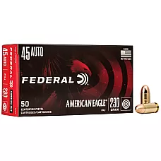 Federal AE45A 45 ACP 230gr FMJ American Eagle Ammo - 50rd Box | Pistol Training Ammunition