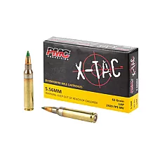 PMC X-TAC 5.56 NATO M855 Ammunition – 62 Grain Green Tip FMJ (20 Rounds)