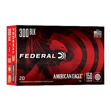 Federal American Eagle 300 Blackout 150gr FMJ - 20rd Box | Rifle Ammo for Training