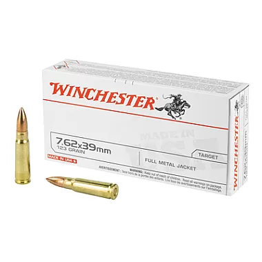 WINCHESTER USA 7.62X39 AMMO 123GR - BOX OF 20 - Q3174