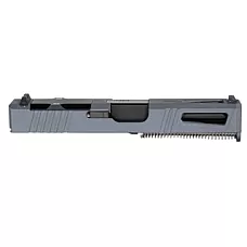 Glock 19 Gen 1-3 Compatible THE COMPETITOR Sniper Grey Complete Slide Kit – Choose Barrel Finish