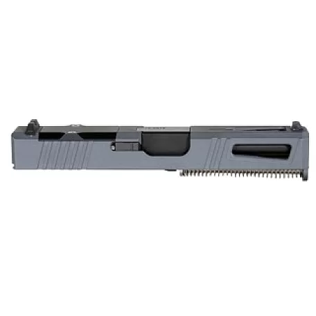 Glock 19 Gen 1-3 Compatible THE COMPETITOR Sniper Grey Complete Slide Kit – Choose Barrel Finish