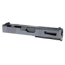 Glock 19 Gen 1-3 Compatible THE COMPETITOR Sniper Grey Complete Slide Kit – Choose Barrel Finish