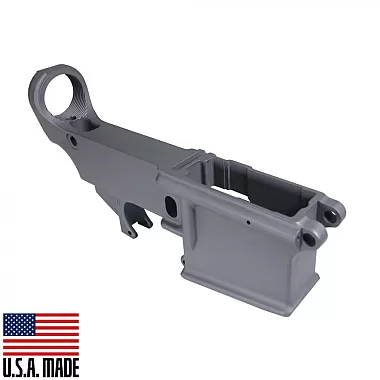 AR-15 80 Lower Receiver - Tungsten Cerakote | 7075-T6 Forged Receiver