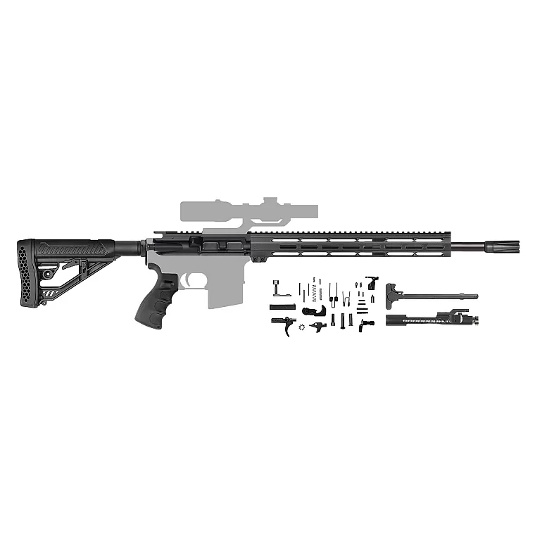 AR-15 7.62x39 18 inch Rifle Build Kit – 15 inch M-LOK Handguard, Wolff Heavy Spring Enhanced Performance