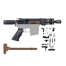AR-15 5.56/.223 5" MICRO PISTOL KIT /4" MLOK / COLOR ACCENT CHOICE