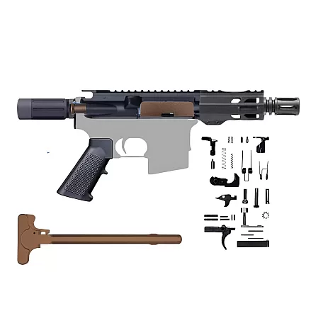 AR-15 5.56/.223 5" MICRO PISTOL KIT /4" MLOK / COLOR ACCENT CHOICE