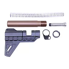AR-15 Micro Breach Pistol Brace Kit – Anodized Tube, Complete Buffer System, ATF Approved – Choose Color