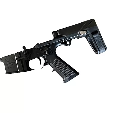 MA-15 Complete Pistol Lower Receiver / HBPDW Pistol Brace, Black