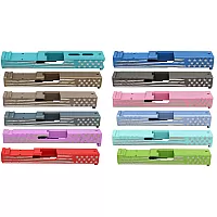 Glock G19/G21/G26/G43/G17 Battleworn American Flag Stripped Slide - RMR Cut - Color and Platform Choice – Gen 1-3