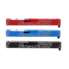 Engraved Bandana Standard Slide For Glock 17 / 19 / 21 / 26 / 43 - Color Options