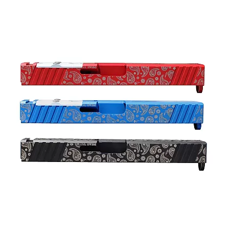 Engraved Bandana Standard Slide For Glock 17 / 19 / 21 / 26 / 43 - Color Options