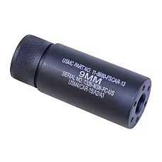 AR-15 3.0” Fake Suppressor 9MM - Anodized Black, 1/2 x 28 or 1/2 x 36, T6 Aluminum, Laser Engraved