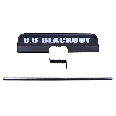 AR-10 / LR-308 Ejection Port Dust Cover Assembly with 8.6 Blackout Engraving