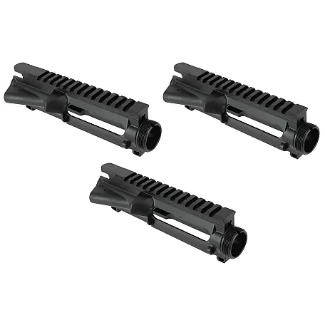 3 Pack - M4 Flat Top Upper Receiver - Stripped - Black Anodized