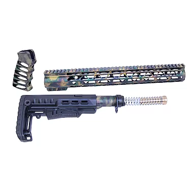 AR-15 AIR-LOK Series Limited Edition Complete Furniture Set | Anodized Shadow Forest Camo | USA Made