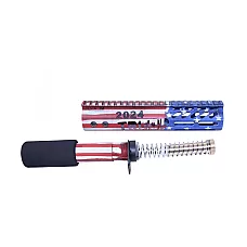AR-15 Trump Series Limited Edition 9" Pistol Furniture Set - Cerakote Battleworn Finish | Red, White, Blue | US Made