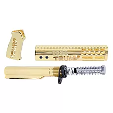 AR-15 “Trump Series” Limited Edition Pistol Furniture - Gold Plated, 9" M-LOK, MAGA 2024 Design, US Made