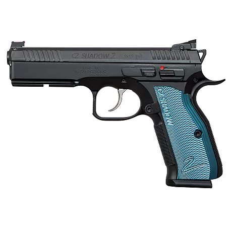 CZ Shadow 2 9MM DA/SA Pistol 4.89" Blue Grips 17RD – 91257