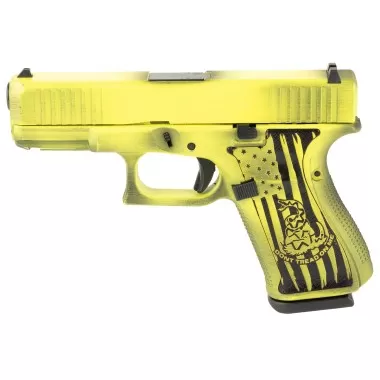 GLOCK 19 Gen 5 9MM 4.02" Compact Pistol – Gadsden Flag Cerakote by Skydas, 15RD, 3 Mags - PA195S204N