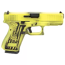 GLOCK 19 Gen 5 9MM 4.02" Compact Pistol – Gadsden Flag Cerakote by Skydas, 15RD, 3 Mags - PA195S204N