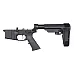 Moriarti unassembled AR-15 pistol lower build kit with Rare Breed FRT-15L3 and SB Tactical SBA3 brace