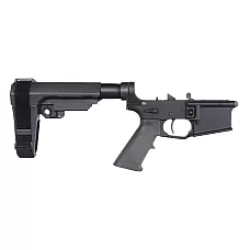 Moriarti AR-15 Unassembled Pistol Lower Build Kit – Rare Breed FRT-15L3 | SB Tactical SBA3 Brace