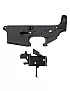 Moriarti No-Logo AR-15 Stripped Lower Receiver & Rare Breed FRT-15L3 Flat Straight Trigger