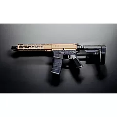 Moriarti AR-15 5.56 NATO 10.5" Semi Auto Pistol | Burnt Bronze Cerakote | M-LOK | SBA3 Pistol Brace | Made in USA