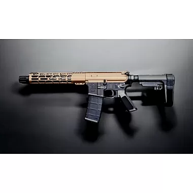 Moriarti AR-15 5.56 NATO 10.5" Semi Auto Pistol | Burnt Bronze Cerakote | M-LOK | SBA3 Pistol Brace | Made in USA