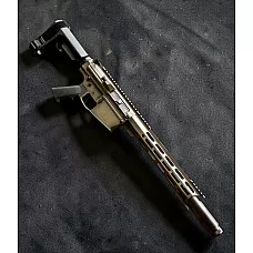 Moriarti AR-10 12.5" Pistol Suppressor Ready w/ 4" Faux Can, SBA3 Brace, Battleworn Finish – Choose .308 / 8.6 Blackout / 6.5 CM Cal