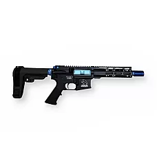 AR-15 7.5" Semi Auto Pistol | Blue Accents | SBA3 | Available in 5.56 NATO, 300 BLK, and 7.62x39