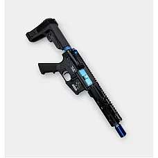AR-15 7.5" Semi Auto Pistol | Blue Accents | SBA3 | Available in 5.56 NATO, 300 BLK, and 7.62x39