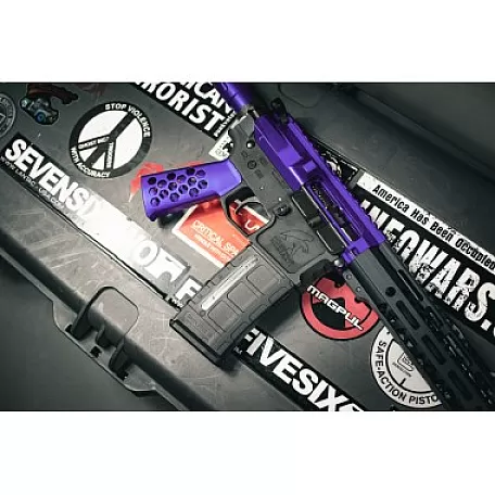 MA-6.5 Grendel Purple Vortex 16" Semi-Auto Rifle – Custom Billet Receiver, Skeleton Stock & Grip