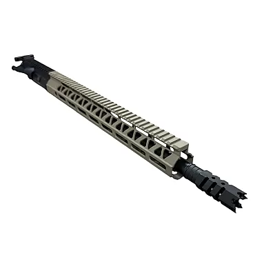AR-15 16" 7.62x39 Upper with FDE M-LOK Handguard and Shark Muzzle Brake by Moriarti Arms