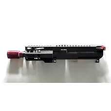 AR-15 5.56 NATO 5" Pistol Upper Assembly / Red Accent / Charging Handle Included | Black Nitride Barrel