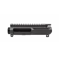 AR-15 Billet Flat Top Upper Receiver – Left Handed | Black Anodized – Slick Design