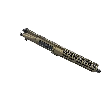Moriarti AR-9 9MM 10.5" Diamond Cut 10" MLOK Upper Assembly - Burnt Bronze, A2 Flash Hider, Charging Handle Included