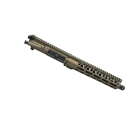 Moriarti AR-9 9MM 10.5" Diamond Cut 10" MLOK Upper Assembly - Burnt Bronze, A2 Flash Hider, Charging Handle Included