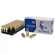 STV Technology Scorpio 9mm 115gr FMJ Ammo – 50rd Box
