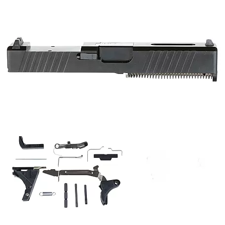 Glock 19 Compatible Pistol Build Kit - RMR Optic Cut Slide - Black - No Lower